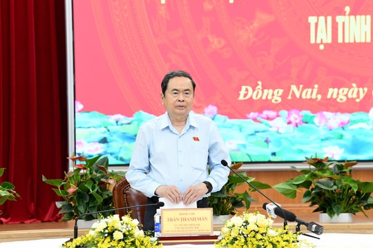 Chủ tịch Quốc hội Trần Thanh Mẫn làm việc với Ủy ban Bầu cử tỉnh Đồng Nai