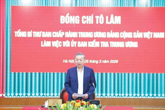 Tổng Bí thư Tô Lâm: Chuyển mạnh công tác kiểm tra, giám sát sang phòng ngừa từ sớm, từ xa