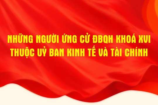 Những người ứng cử ĐBQH khóa XVI thuộc Ủy ban Kinh tế và Tài chính