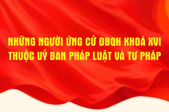 Những người ứng cử ĐBQH khóa XVI thuộc Ủy ban Pháp luật và Tư pháp