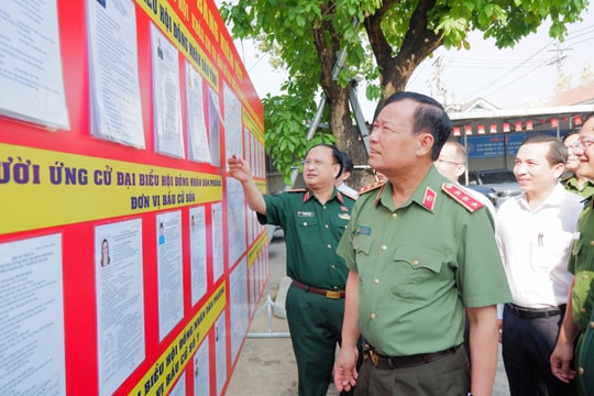 Tiểu ban Bảo đảm an ninh, trật tự và an toàn xã hội kiểm tra công tác phục vụ bầu cử tại Đồng Nai