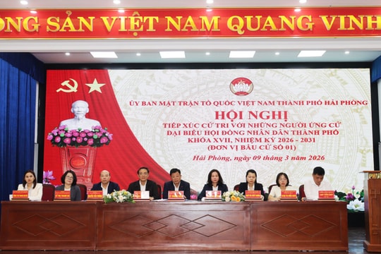 Ứng cử viên đại biểu HĐND thành phố Hải Phòng tiếp xúc cử tri tại đơn vị bầu cử số 1