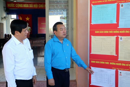 Tây Ninh: Kiểm tra công tác chuẩn bị bầu cử tại phường Long Hoa, Hòa Thành