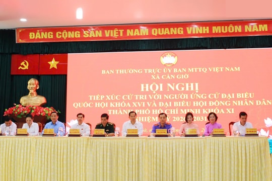 Tổng Thư ký Quốc hội, Chủ nhiệm Văn phòng Quốc hội Lê Quang Mạnh dự hội nghị tiếp xúc cử tri tại TP. Hồ Chí Minh