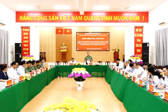 Giám sát, kiểm tra công tác bảo đảm an ninh, trật tự và an toàn xã hội phục vụ bầu cử tại Tây Ninh