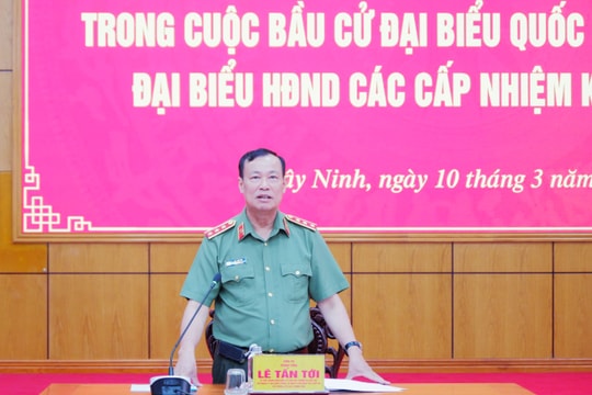 Tiểu ban Bảo đảm an ninh, trật tự và an toàn xã hội kiểm tra công tác bầu cử tại Tây Ninh