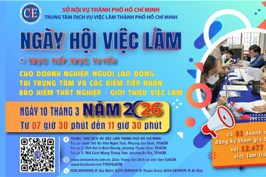 TP. Hồ Chí Minh: Tăng cường tổ chức các phiên giao dịch việc làm định kỳ tại các điểm tiếp nhận bảo hiểm thất nghiệp - giới thiệu việc làm
