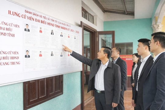 Bắc Ninh: Chủ tịch HĐND tỉnh Nguyễn Việt Oanh kiểm tra công tác chuẩn bị bầu cử
