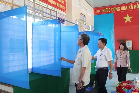 Đồng Tháp: Kiểm tra công tác chuẩn bị bầu cử tại xã Tân Thuận Bình