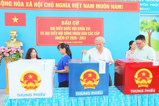 TP. Hồ Chí Minh: Vận hành thử quy trình bầu cử tại phường Đông Hưng Thuận