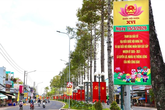 Đồng Tháp: Rực rỡ cờ hoa chào mừng ngày hội toàn dân
