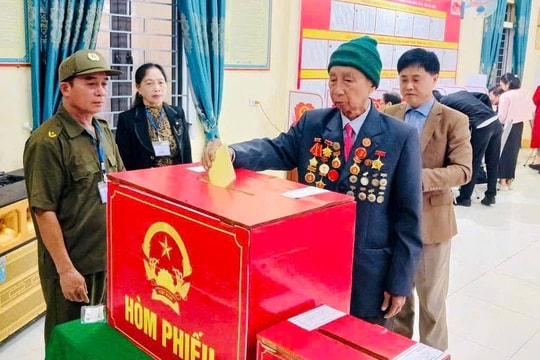 Tỷ lệ cử tri cả nước đi bầu cử đã đạt trên 99%