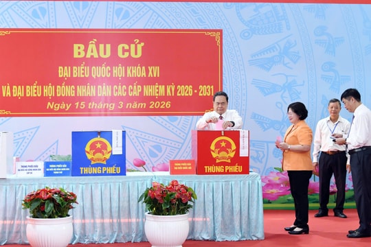 Chủ tịch Quốc hội Trần Thanh Mẫn dự khai mạc Ngày bầu cử tại TP. Hồ Chí Minh