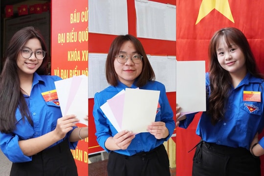 Khoảnh khắc “lần đầu bầu cử” của cử tri trẻ