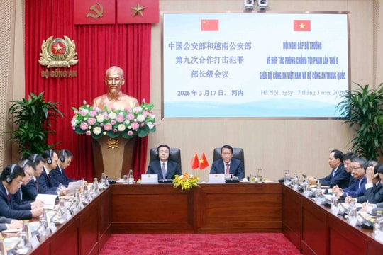 Hội nghị cấp Bộ trưởng Việt Nam – Trung Quốc về hợp tác phòng, chống tội phạm lần thứ 9