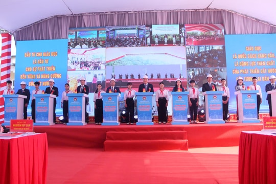 Hà Tĩnh khởi công đồng loạt 5 công trình trường học