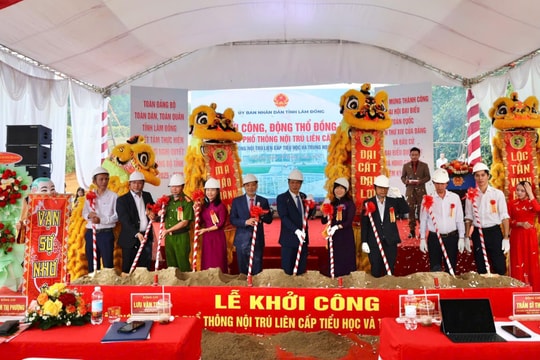 Lâm Đồng khởi công 3 trường nội trú tại các xã biên giới
