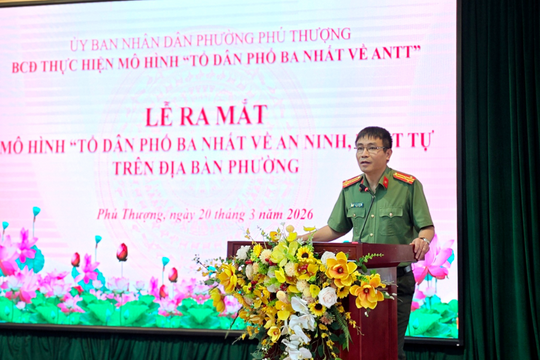 Công an Hà Nội ra mắt điểm mô hình “Thôn, Tổ dân phố Ba nhất về an ninh, trật tự”