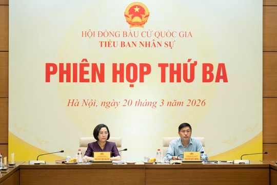 Phó Chủ tịch Quốc hội Nguyễn Thị Thanh chủ trì phiên họp thứ Ba của Tiểu ban Nhân sự Hội đồng Bầu cử quốc gia