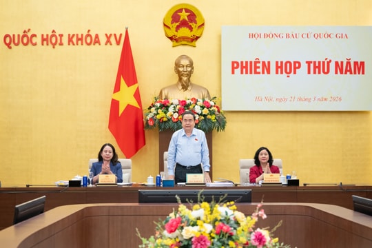 Chủ tịch Quốc hội Trần Thanh Mẫn chủ trì Phiên họp thứ Năm của Hội đồng Bầu cử quốc gia