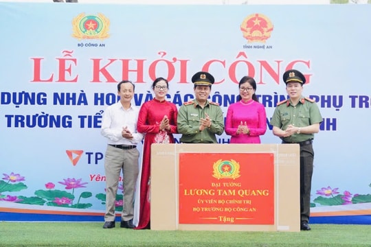Bộ Công an khởi công xây dựng Trường Tiểu học thị trấn Yên Thành