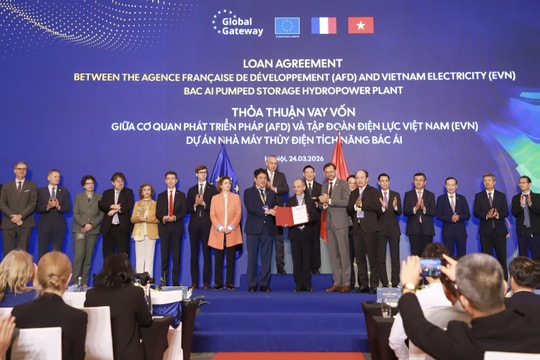 Trao thỏa thuận vay vốn cho Dự án Nhà máy Thủy điện tích năng Bác Ái của EVN