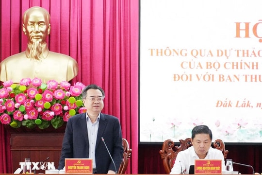Đoàn kiểm tra, giám sát của Bộ Chính trị làm việc với Ban Thường vụ Tỉnh ủy Đắk Lắk
