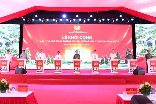 Bộ trưởng Lương Tam Quang dự lễ khởi công xây dựng Doanh trại đóng quân Công an tỉnh Thanh Hoá