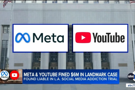Lần đầu tiên Meta và Youtube bị phạt vì sản phẩm gây hại cho trẻ em