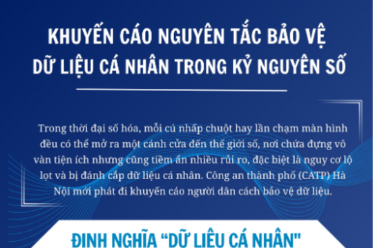 [Infographic] Các nguyên tắc bảo vệ dữ liệu cá nhân trong kỷ nguyên số