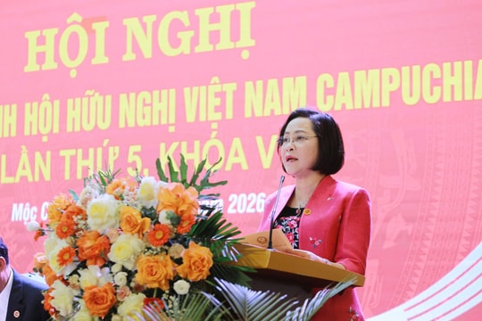 Phó Chủ tịch Quốc hội Nguyễn Thị Thanh dự Hội nghị Ban Chấp hành Hội hữu nghị Việt Nam - Campuchia