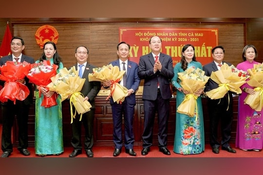Cà Mau: Chủ tịch HĐND và UBND tỉnh tái đắc cử nhiệm kỳ mới