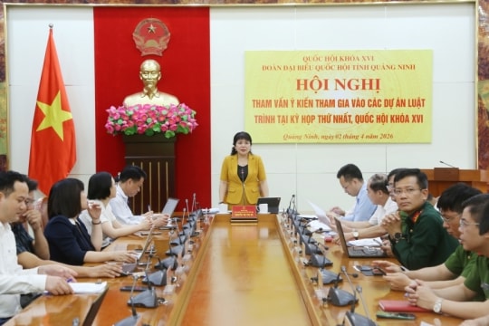 Đoàn ĐBQH tỉnh Quảng Ninh tham vấn ý kiến các dự án luật trình Kỳ họp thứ Nhất, Quốc hội khóa XVI