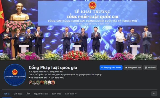 Cổng Pháp luật quốc gia - Nền tảng số đưa pháp luật đến gần người dân