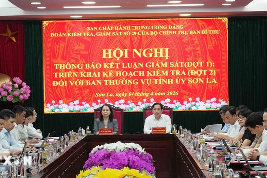 Đoàn kiểm tra, giám sát của Bộ Chính trị, Ban Bí thư làm việc với Ban Thường vụ Tỉnh ủy Sơn La
