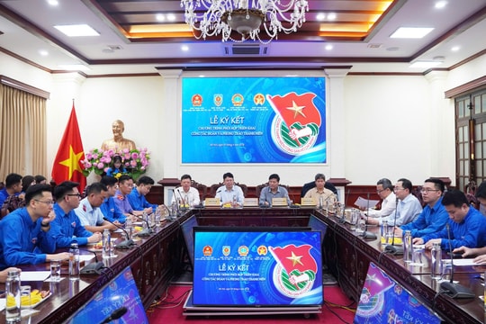 Ký kết phối hợp công tác Đoàn và phong trào thanh niên giữa 4 cơ quan Khối Nội chính