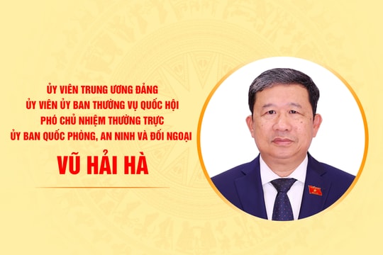 Tiểu sử đồng chí Vũ Hải Hà, Ủy viên Ủy ban Thường vụ Quốc hội khóa XVI