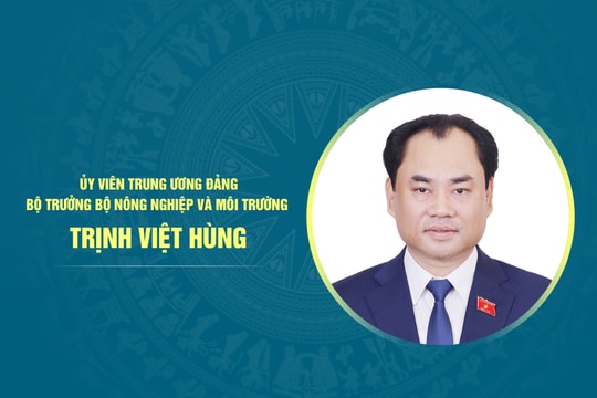 Tiểu sử Bộ trưởng Bộ Nông nghiệp và Môi trường Trịnh Việt Hùng