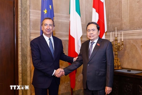 Chủ tịch Quốc hội Trần Thanh Mẫn gặp Thị trưởng thành phố Milan Giuseppe Sala