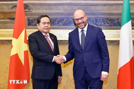 Chủ tịch Quốc hội Trần Thanh Mẫn hội đàm với Chủ tịch Hạ viện Italia Lorenzo Fontana