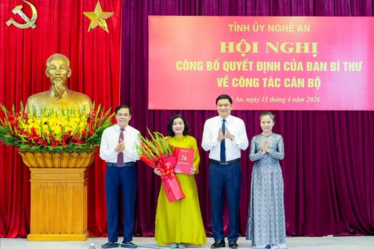 Bà Nguyễn Thị Hồng Hoa giữ chức Chủ nhiệm Ủy ban Kiểm tra Tỉnh ủy Nghệ An