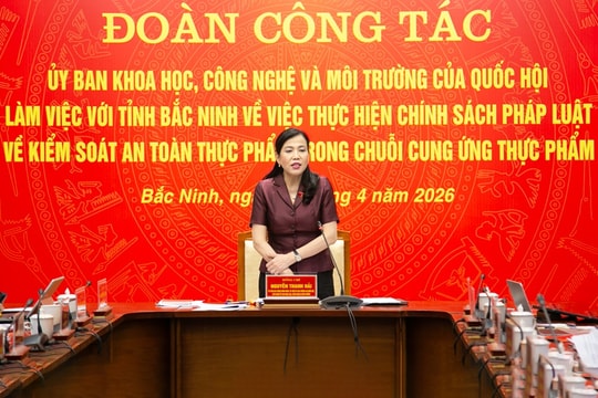 Ủy ban Khoa học, Công nghệ và Môi trường làm việc với UBND tỉnh Bắc Ninh