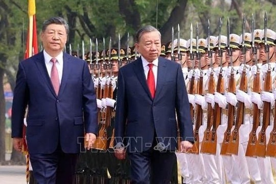 Lễ đón trọng thể Tổng Bí thư, Chủ tịch nước Tô Lâm thăm cấp Nhà nước đến Trung Quốc