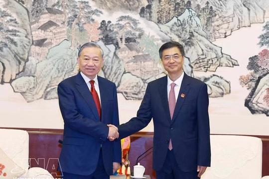 Top Vietnamese leader receives Secretary of Guangxi’s Party Committee