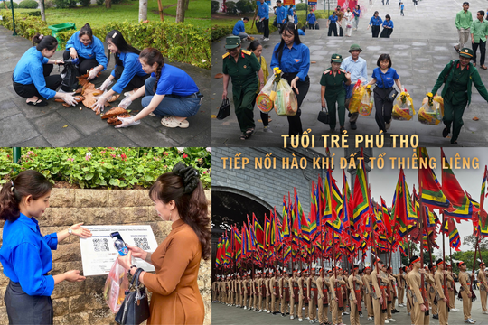 "Sắc xanh" tình nguyện trên đỉnh Nghĩa Lĩnh: Tuổi trẻ Phú Thọ tiếp nối hào khí Đất Tổ thiêng liêng