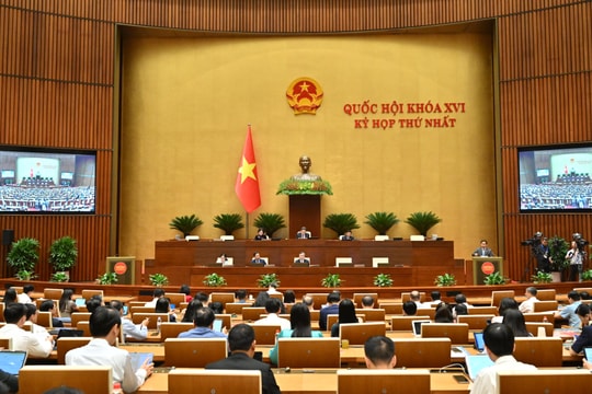 Chiều 21/4/2026, Quốc hội họp tại Hội trường