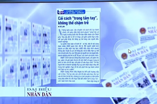 Điểm báo VTV1: Cải cách “trong tầm tay”, không thể chậm trễ