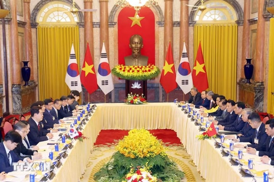 Tổng Bí thư, Chủ tịch nước Tô Lâm hội đàm với Tổng thống Hàn Quốc