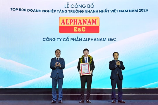 Alphanam E&C ghi danh vào Bảng xếp hạng FAST500 năm 2026: Dấu ấn tăng trưởng của một tổng thầu cơ điện Việt