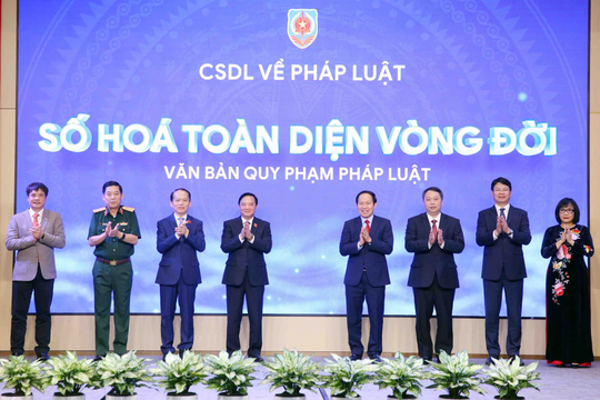 Phó Chủ tịch Quốc hội Nguyễn Khắc Định tham dự Lễ khai trương Cơ sở dữ liệu quốc gia về pháp luật